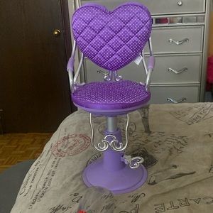 Pretty purple doll chair